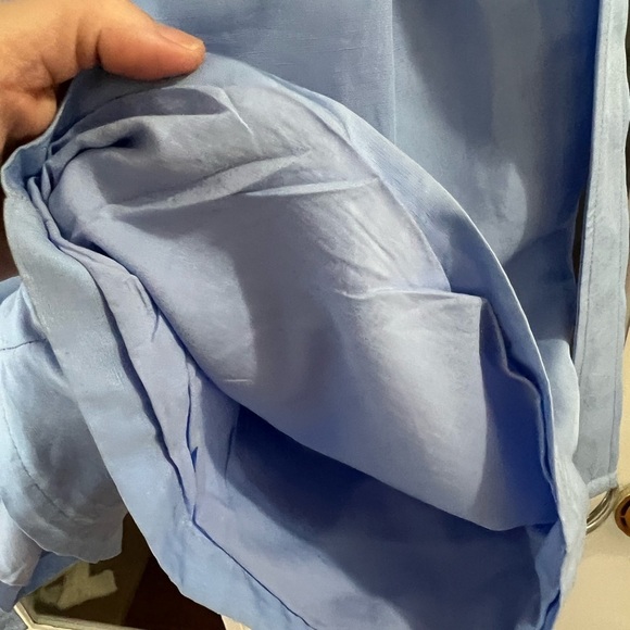 COS Blue V-Neck Belted Playsuit Romper - Size 6 - Picture 8 of 9